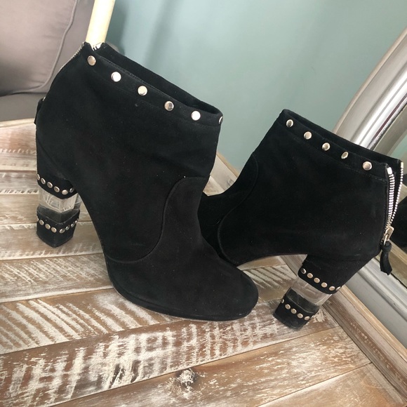 COPY - Stuart Weitzman ... glass heel Suede boot - Picture 1 of 8